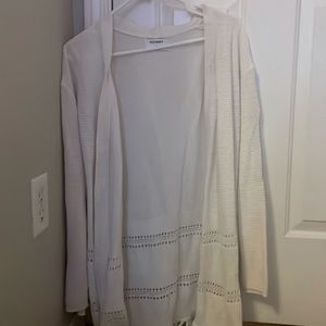 White, over coat